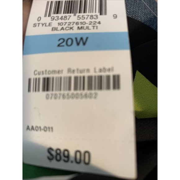 Bar III Womens Multi Colored Belted Button Front Printed A-Line Skirt Size 20W - Picture 4 of 5